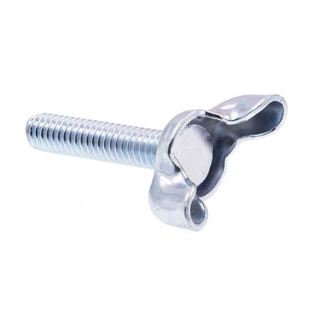 Prime-Line Wing Screw, Stamped Type D 1/4in-20 X 1-1/4in Zinc Plated Steel 5PK 9197502